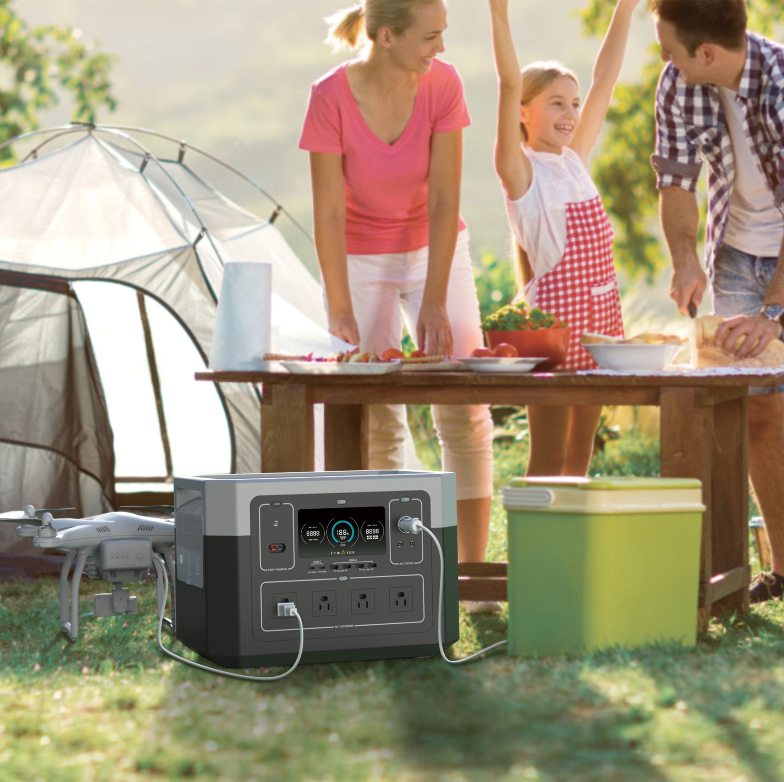 2000 Вт High Capacity Solar Generator For Multi Way Charging